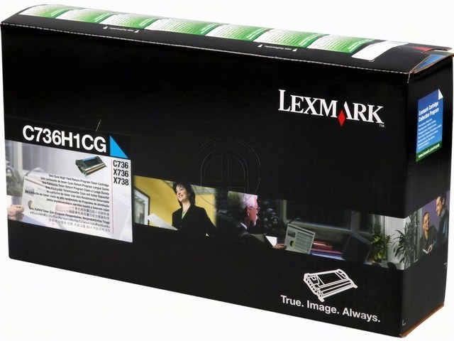 Lexmark Toner-Kartusche Prebate cyan HC (C736H1CG)